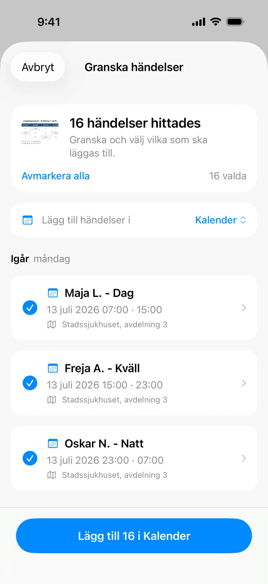 Lumicals massgranskning visar en hel vecka av pass ur ett enda schemafoto